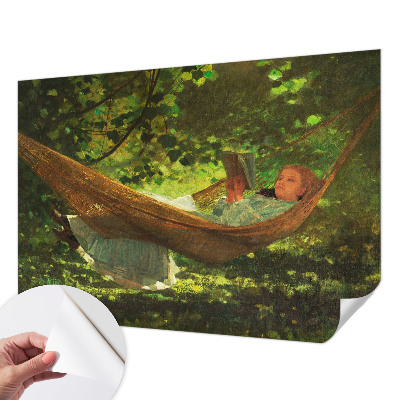 Fotobehang voor kinderkamer met een rustgevend ontwerp van een hangmat