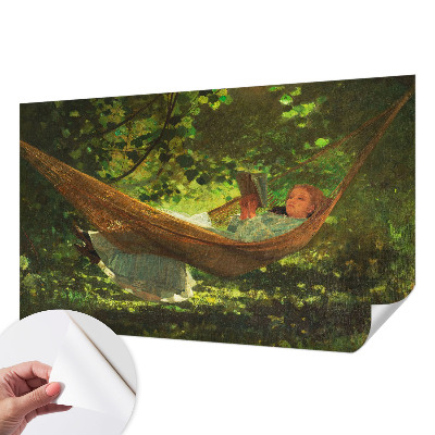 Fotobehang voor kinderkamer met een rustgevend ontwerp van een hangmat