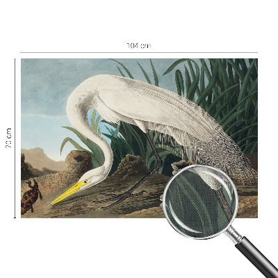 Fotobehang voor de kinderkamer met een majestueuze reiger als motief