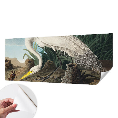 Fotobehang voor de kinderkamer met een majestueuze reiger als motief