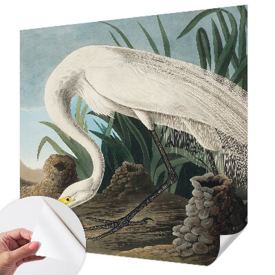 Fotobehang voor de kinderkamer met een majestueuze reiger als motief