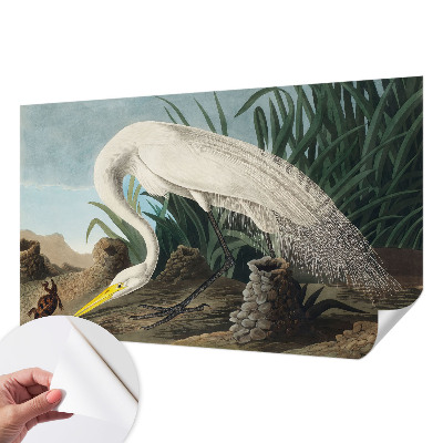 Fotobehang voor de kinderkamer met een majestueuze reiger als motief