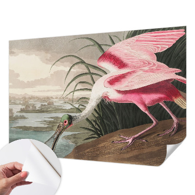 Fotobehang babykamer met een exotische vogel als motief
