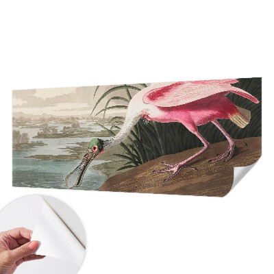 Fotobehang babykamer met een exotische vogel als motief