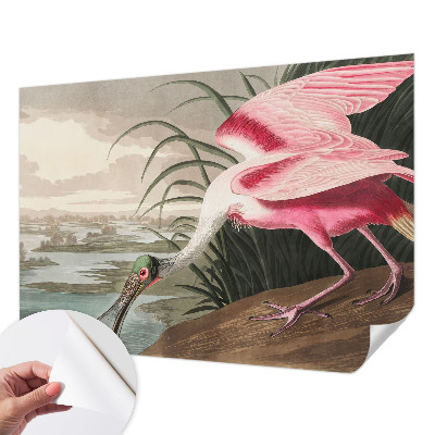 Fotobehang babykamer met een exotische vogel als motief