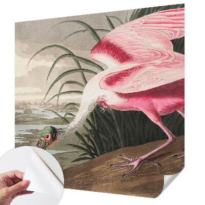 Fotobehang babykamer met een exotische vogel als motief