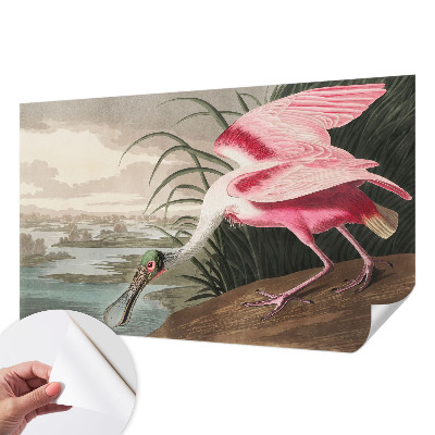 Fotobehang babykamer met een exotische vogel als motief