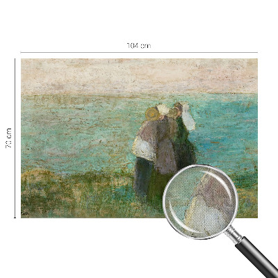 Foto behang voor de keuken met een weerspiegeling van de zee