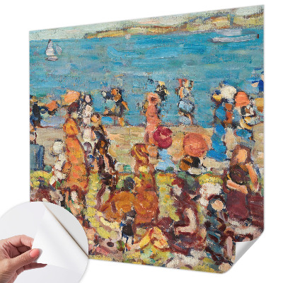 Fotobehang zelfklevend met een strandscène