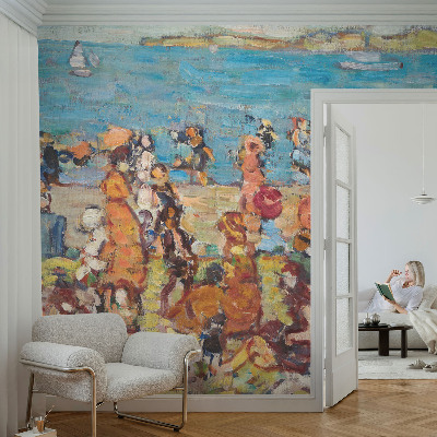 Fotobehang zelfklevend met een strandscène