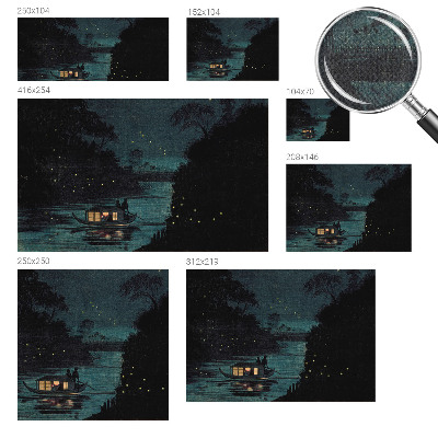 Zelfklevend fotobehang op maat Avondlichten