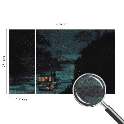 Zelfklevend fotobehang op maat Avondlichten