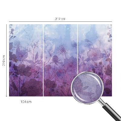 Foto behang voor de kinderkamer Pastelkleurige bloemen