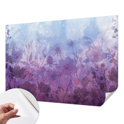 Foto behang voor de kinderkamer Pastelkleurige bloemen