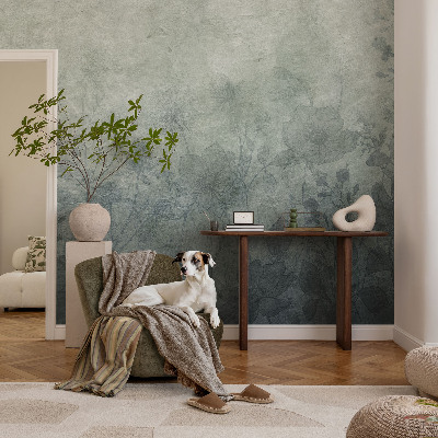Fotobehang voor kinderkamer met een elegante plantaardige print