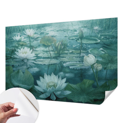 Fotobehang kinderkamer met waterbloemenmotief