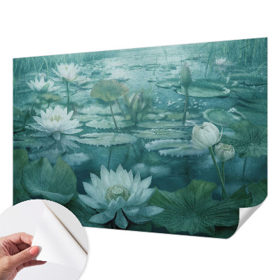 Fotobehang kinderkamer met waterbloemenmotief