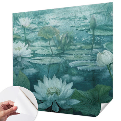 Fotobehang kinderkamer met waterbloemenmotief
