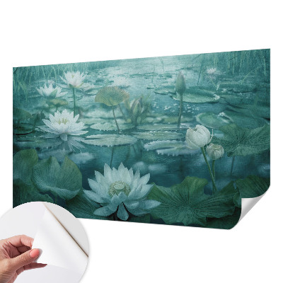 Fotobehang kinderkamer met waterbloemenmotief