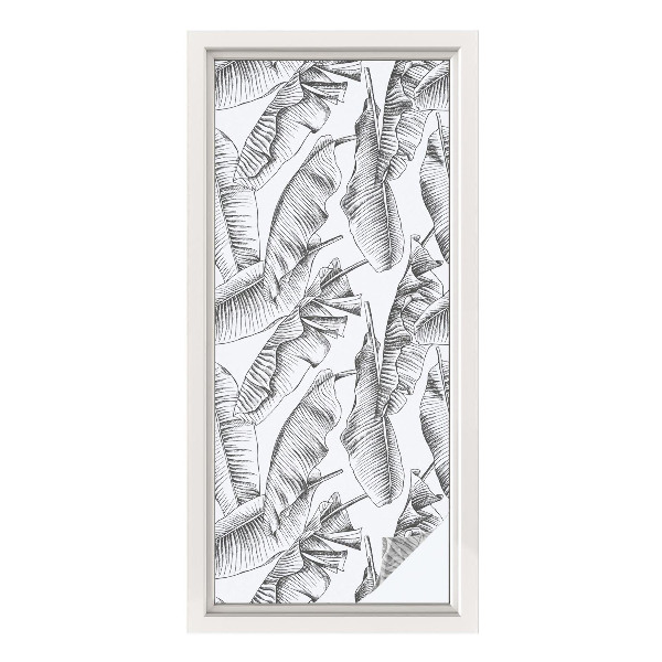 Zelfklevende raamfolie glas in lood Tropische bladeren