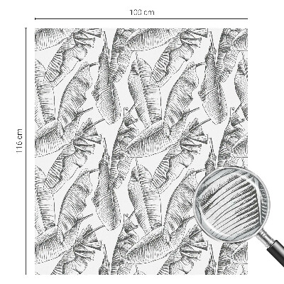 Zelfklevende raamfolie glas in lood Tropische bladeren