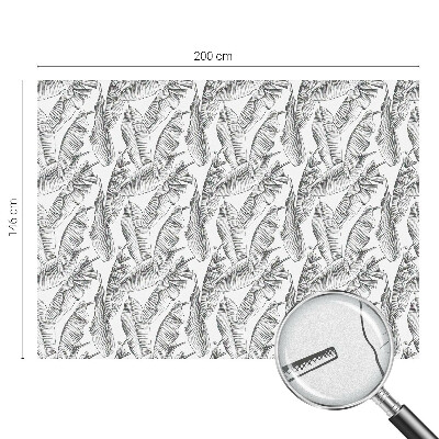 Zelfklevende raamfolie glas in lood Tropische bladeren