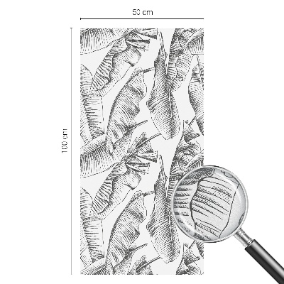 Zelfklevende raamfolie glas in lood Tropische bladeren