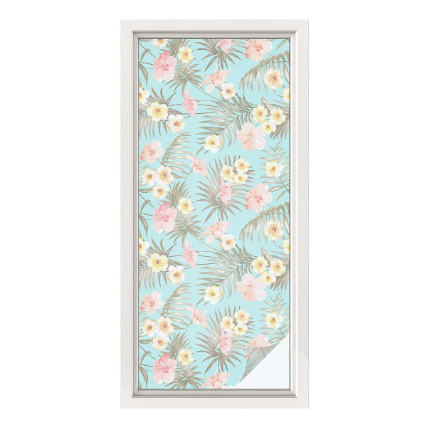 Zonwerende raamfolie Tropisch patroon