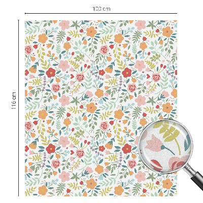 Zonwerende raamfolie Bloemenpatroon