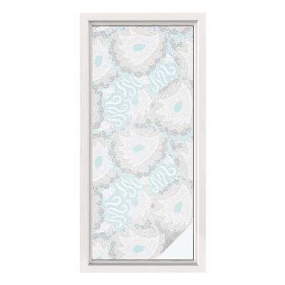 Zelfklevende anti inkijk folie glas in lood Delicate veren