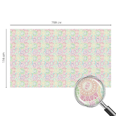 Zonwerende raamfolie glas in lood Kleurrijke mandala's