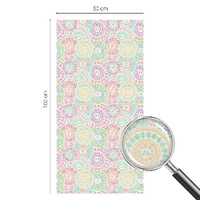 Zonwerende raamfolie glas in lood Kleurrijke mandala's