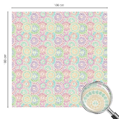 Zonwerende raamfolie glas in lood Kleurrijke mandala's