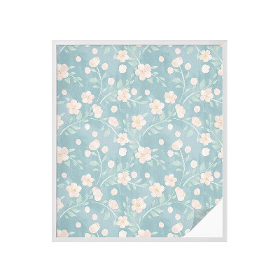 Zelfklevende raamfolie glas in lood Pastelkleurige bloemen