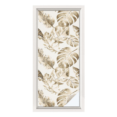 Zelfklevende anti inkijk folie glas in lood Tropische planten