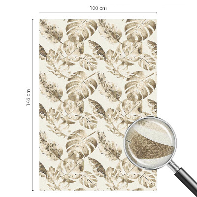 Zelfklevende anti inkijk folie glas in lood Tropische planten