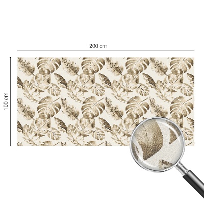 Zelfklevende anti inkijk folie glas in lood Tropische planten