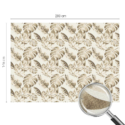 Zelfklevende anti inkijk folie glas in lood Tropische planten