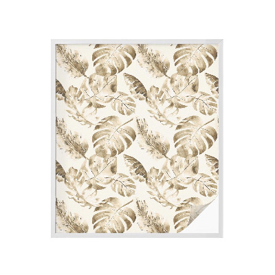 Zelfklevende anti inkijk folie glas in lood Tropische planten