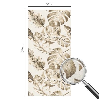 Zelfklevende anti inkijk folie glas in lood Tropische planten