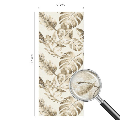 Zelfklevende anti inkijk folie glas in lood Tropische planten