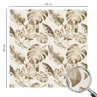 Zelfklevende anti inkijk folie glas in lood Tropische planten