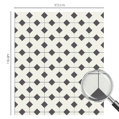 Anti inkijk raamfolie Zwarte en witte diamanten