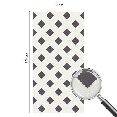 Anti inkijk raamfolie Zwarte en witte diamanten