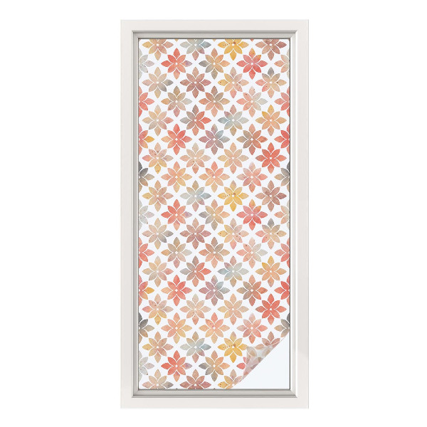 Zonwerende raamfolie glas in lood Bloemenschoonheid