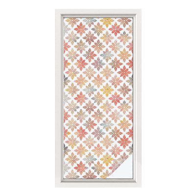 Zonwerende raamfolie glas in lood Bloemenschoonheid