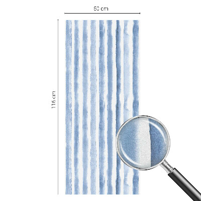 Zelfklevende anti inkijk folie glas in lood Blauwe strepen