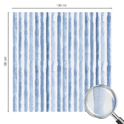 Zelfklevende anti inkijk folie glas in lood Blauwe strepen