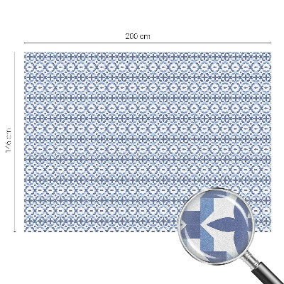 Zelfklevende anti inkijk folie glas in lood Blauwe mozaïek