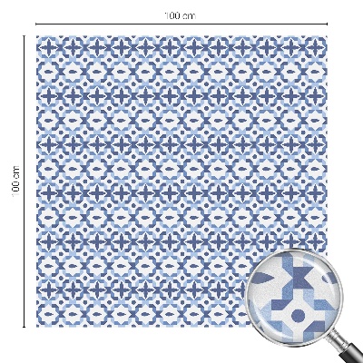Zelfklevende anti inkijk folie glas in lood Blauwe mozaïek